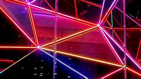 Blurred Light Wall as Abstract Backgroundの写真素材