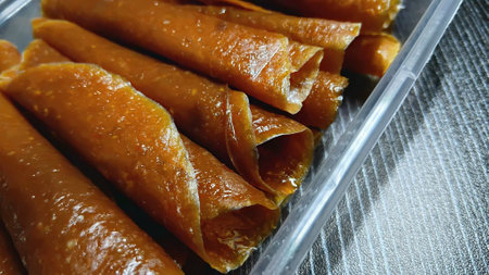 Dried Mango Sheet for Eating after Mealの写真素材