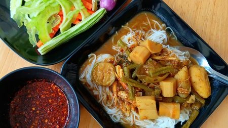 Fermented Fish Entrails Soup with Rice Noodles