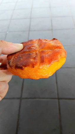 Grilled Sticky Rice Dipped with Egg