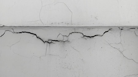 Cracked Wall Texture after Earthquakeの写真素材