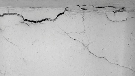 Cracked Wall Texture after Earthquakeの写真素材