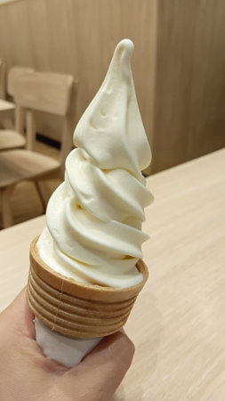 Milk Ice Cream Soft Serveの写真素材