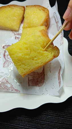 Toast with Butter and Condensed Milkの写真素材