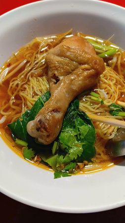 Chicken Noodles Recipe at The Street Food Marketの写真素材