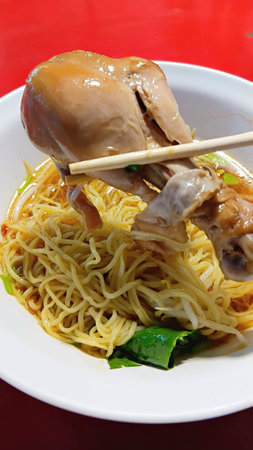Chicken Noodles Recipe at The Street Food Marketの写真素材