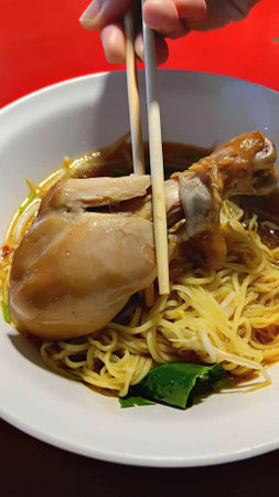 Chicken Noodles Recipe at The Street Food Marketの写真素材