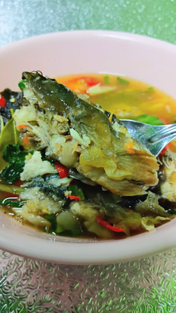 Sour and Spicy Catfish Soup Recipeの写真素材
