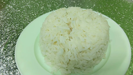 Cooked Rice for Eating with Entreeの写真素材