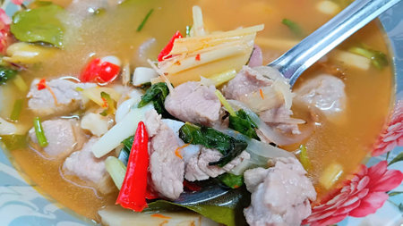 Spicy Soup with Pork Ribs Recipeの写真素材