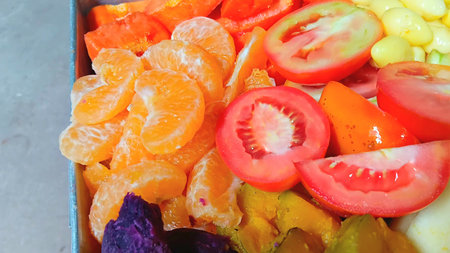 Fresh Fruits and Vegetables for Making Smoothieの写真素材