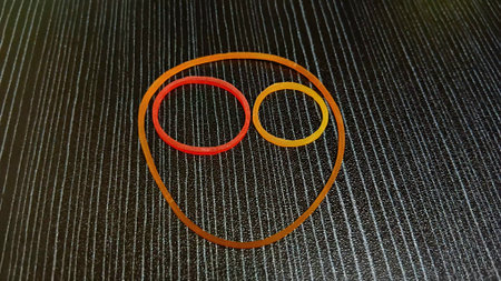 Decorate Plastic Band as Artの写真素材