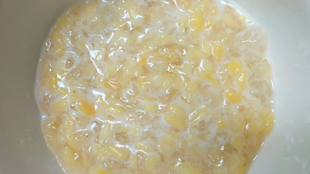 Mung Bean Pudding with Coconut Milkの写真素材