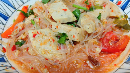 Spicy Glass Noodles Salad Recipeの写真素材