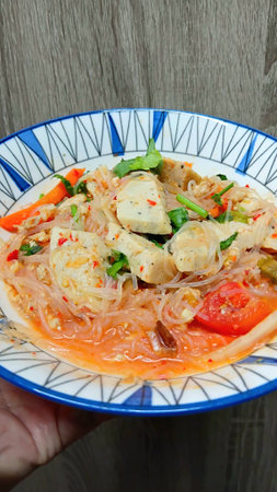 Spicy Glass Noodles Salad Recipeの写真素材