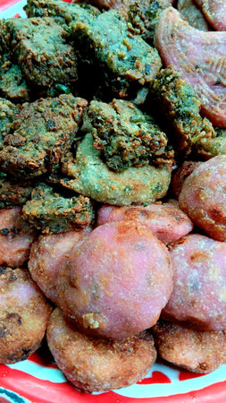 Fried Chinese Dumplings for Lunchの写真素材