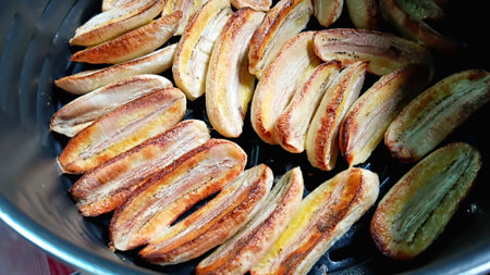 Dried Bananas by Air Fryerの写真素材