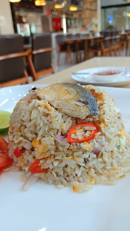 Mackerel Fried Rice Recipe at Restaurantの写真素材