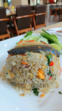 Mackerel Fried Rice Recipe at Restaurantの写真素材