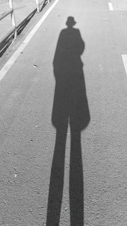 Blurred Human Shadow on The Floorの写真素材