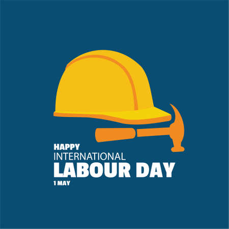 Vector congratulations for International Labor Day. simple and elegant illustration.のイラスト素材