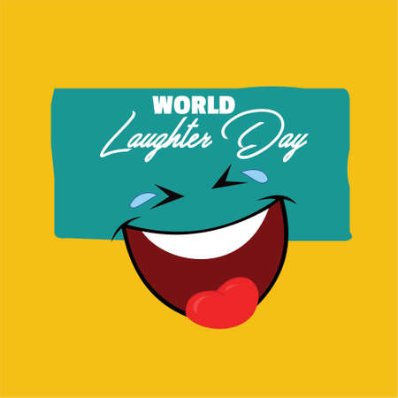 World Laughter Day. simple and elegant illustrationのイラスト素材