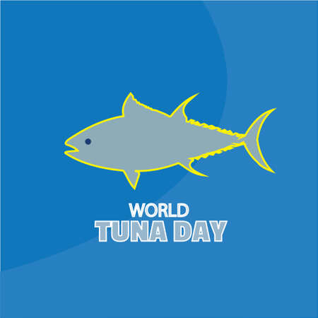 world tuna day vector good for world tuna day celebration tuna fish image. simple and elegantのイラスト素材