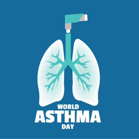 Vector for World Asthma Day. Simple and elegant illustrationのイラスト素材