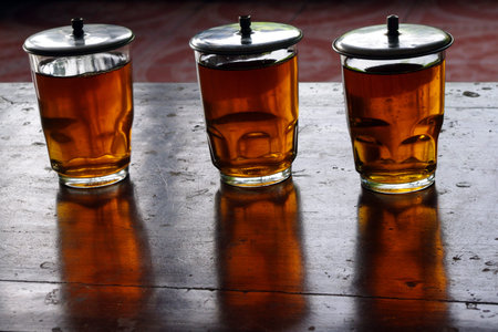 Drinking hot and sweet tea, a bad habit of some people for their health.