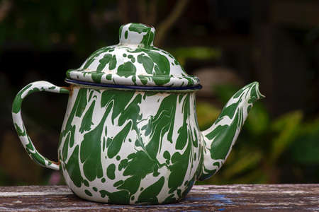 Teko Blirik, a classic  enamel teapot, drinking water kettle from Indonesiaの写真素材