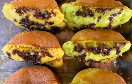Top view of Kue Pukis, Indonesian traditional cakesの写真素材