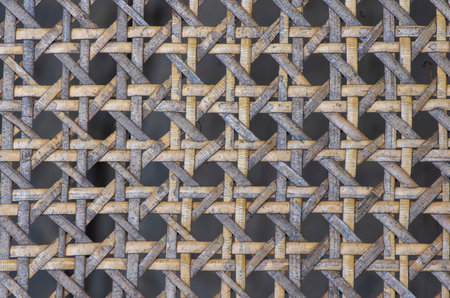 Vintage rattan or wicker weave texture background