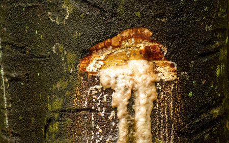 The sap of the breadfruit tree (Artocarpus altilis)