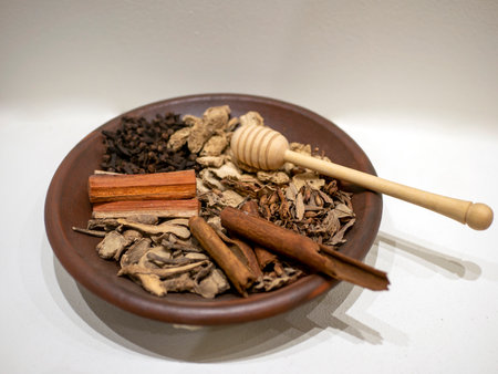 Bumbu Dapur,  dry Javanese traditional seasoning, for cooking a healthy foodの写真素材
