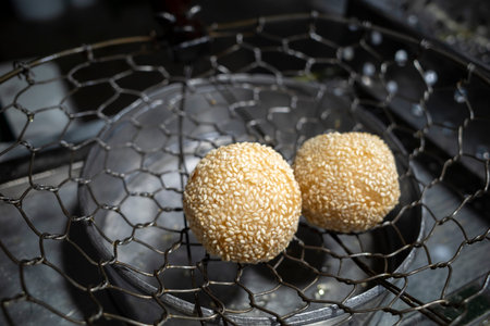 Onde onde, Sesame Balls, one of Indonesian traditional snack, made from sticky rice flour.