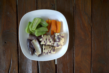 Balanced diet food, healthy diabetic meal concept. Healthy lifestyle low calorie food and low carb diet.の写真素材