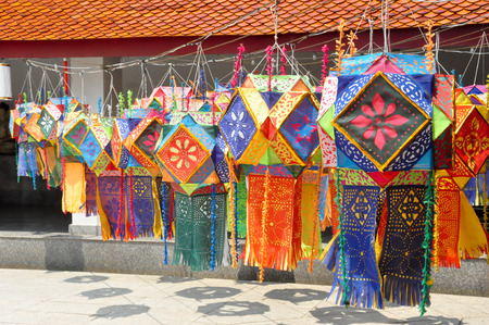 Paper Lanterns In Northen Temple ,Thailandの写真素材