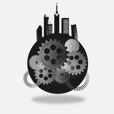 industrial cityのイラスト素材