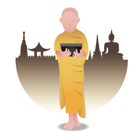 character of a Buddist mankのイラスト素材