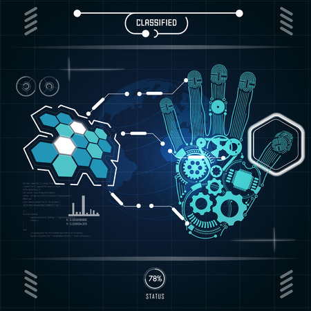 graphic of a scientific interfaceのイラスト素材