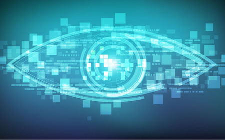 abstract technological eye, futuristic backdrop, technology backgroundのイラスト素材