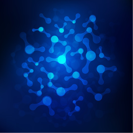 DNA symbol in technological looks; scientific backgroundのイラスト素材