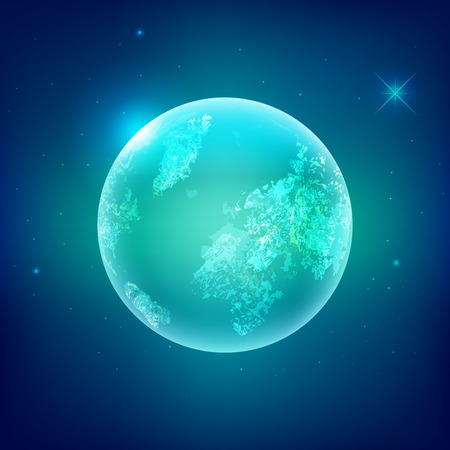 vector of the Earth with outer space atmosphereのイラスト素材