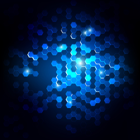 Hexagonal abstract vector backgroundのイラスト素材