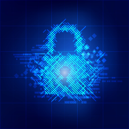 Abstract technology security, concept of digital securityのイラスト素材