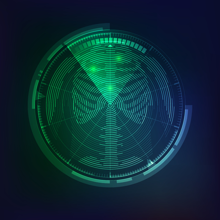 concept of healthcare technology; scientific interface of identity check; digital blueprint of 3D body part of humanのイラスト素材
