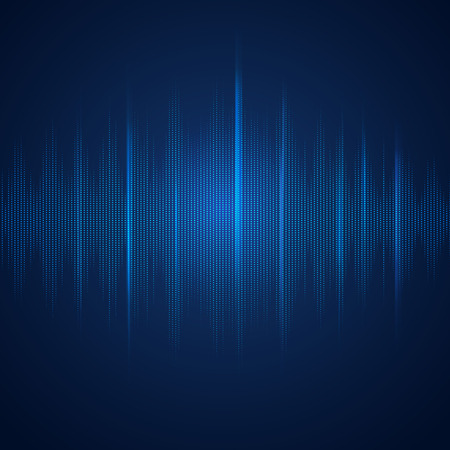 abstract digital equalizer, sound wave pattern elementのイラスト素材