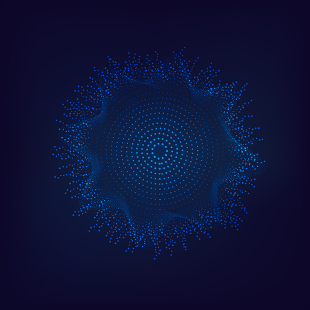 sound wave pattern elementのイラスト素材