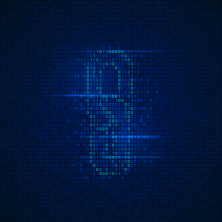 concept of cyber technology, shape of chain combined with binary codeのイラスト素材
