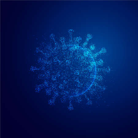 graphic of virus presented in futuristic dust elementの写真素材